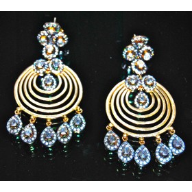 Gold Phataka Dangler Earrings